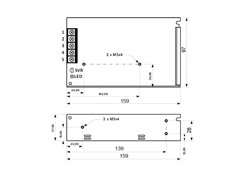 Zasilacz do taśm LED POS 12V 6A 72W modułowy Marka POS