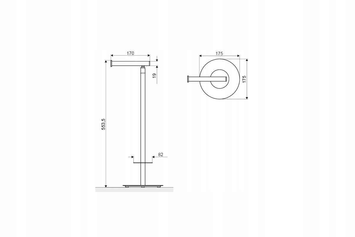 STOJAK NA ZAPASOWY PAPIER TOALETOWY RIKO Kod producenta DOEX.1651CR