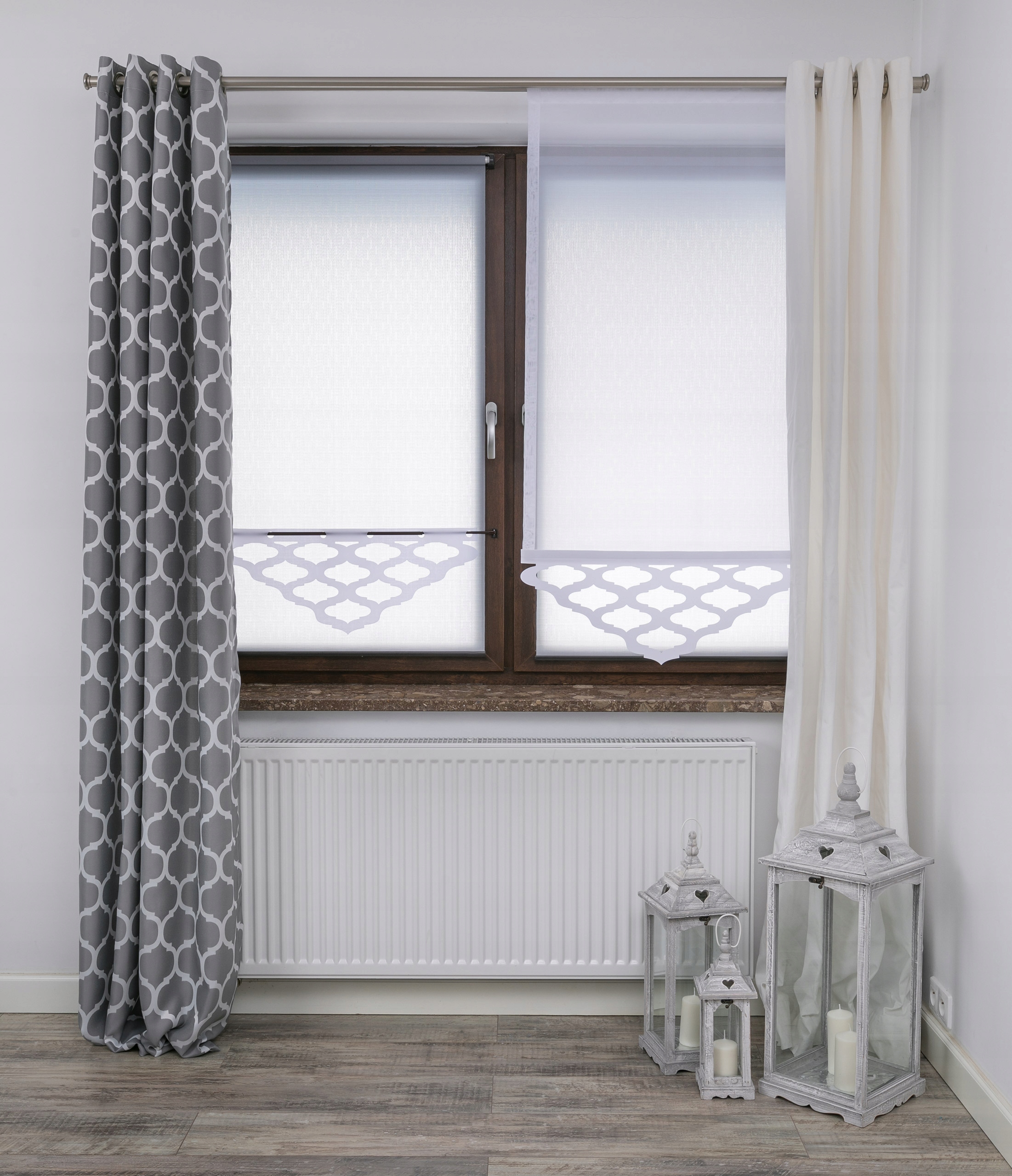 ZAZDROSTKI DO KUCHNI ZAZDROSTKA 90 cm DEKOR AŻUR Materiał poliester