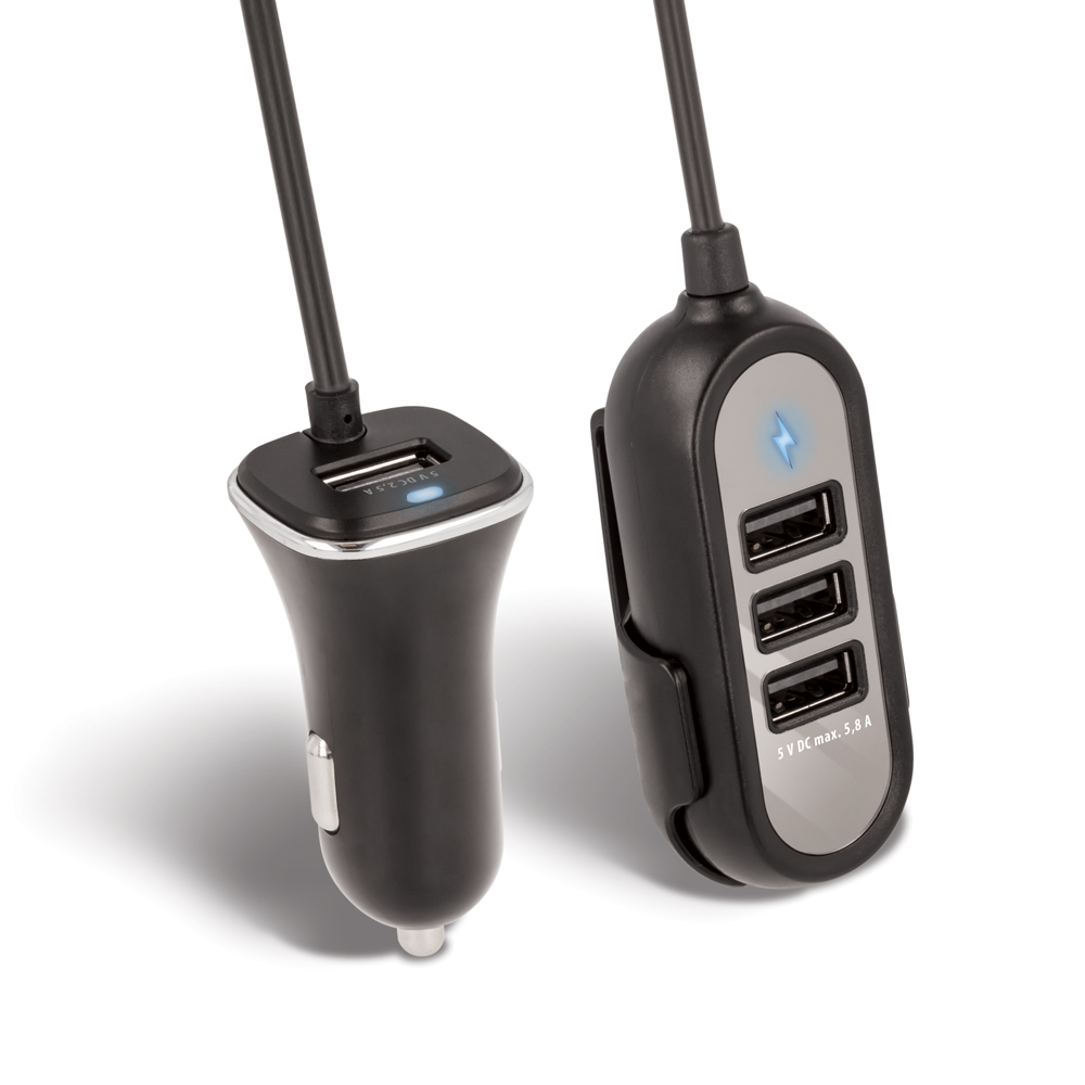 

Ładowarka Samochodowa 4x Usb 5,8A dla pasażerów
