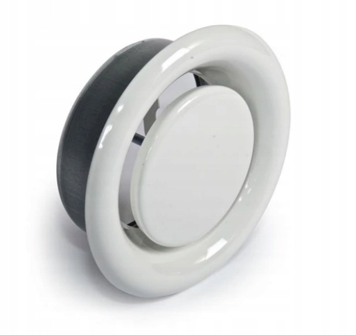 Anemostat wywiewny metalowy z ramką 125.