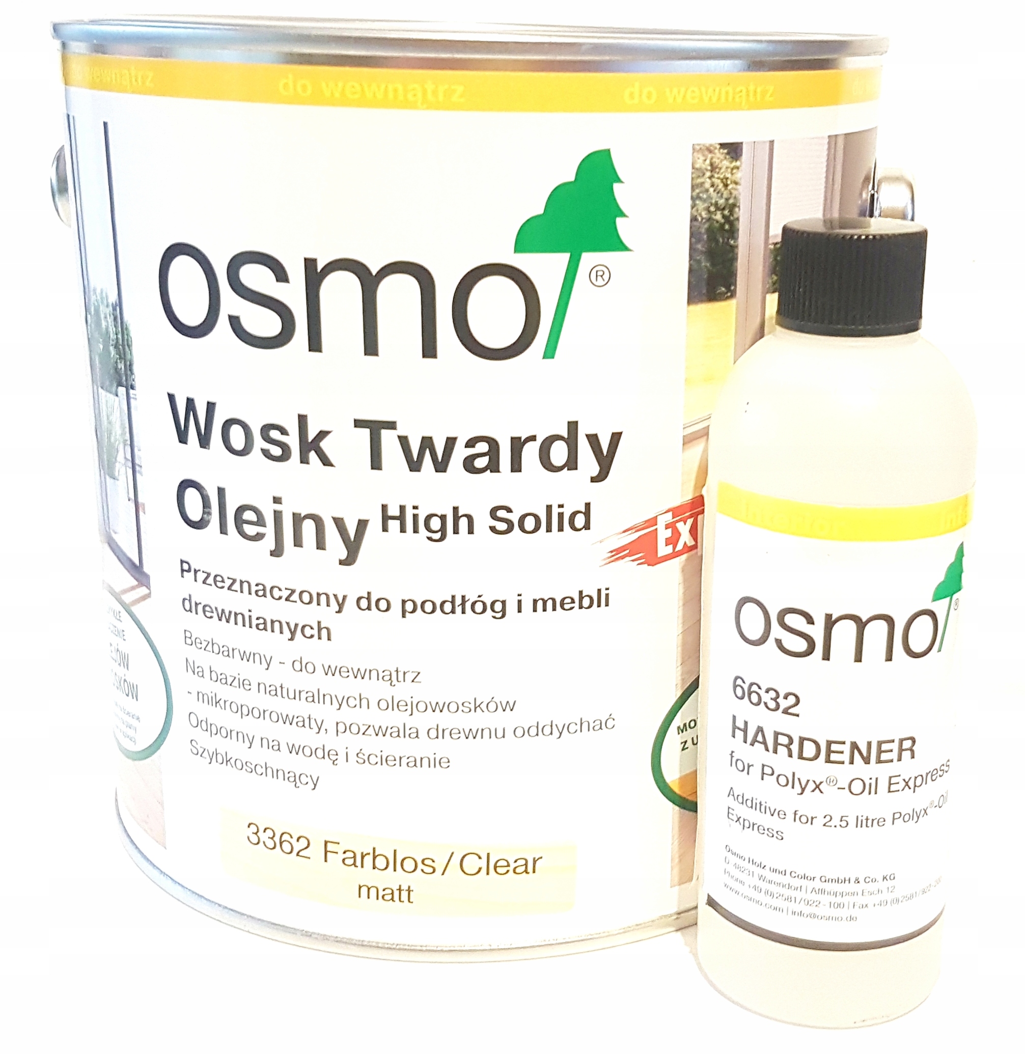 Osmo 3362 Wosk 2,5l Mat Express 6632 Utwardzacz
