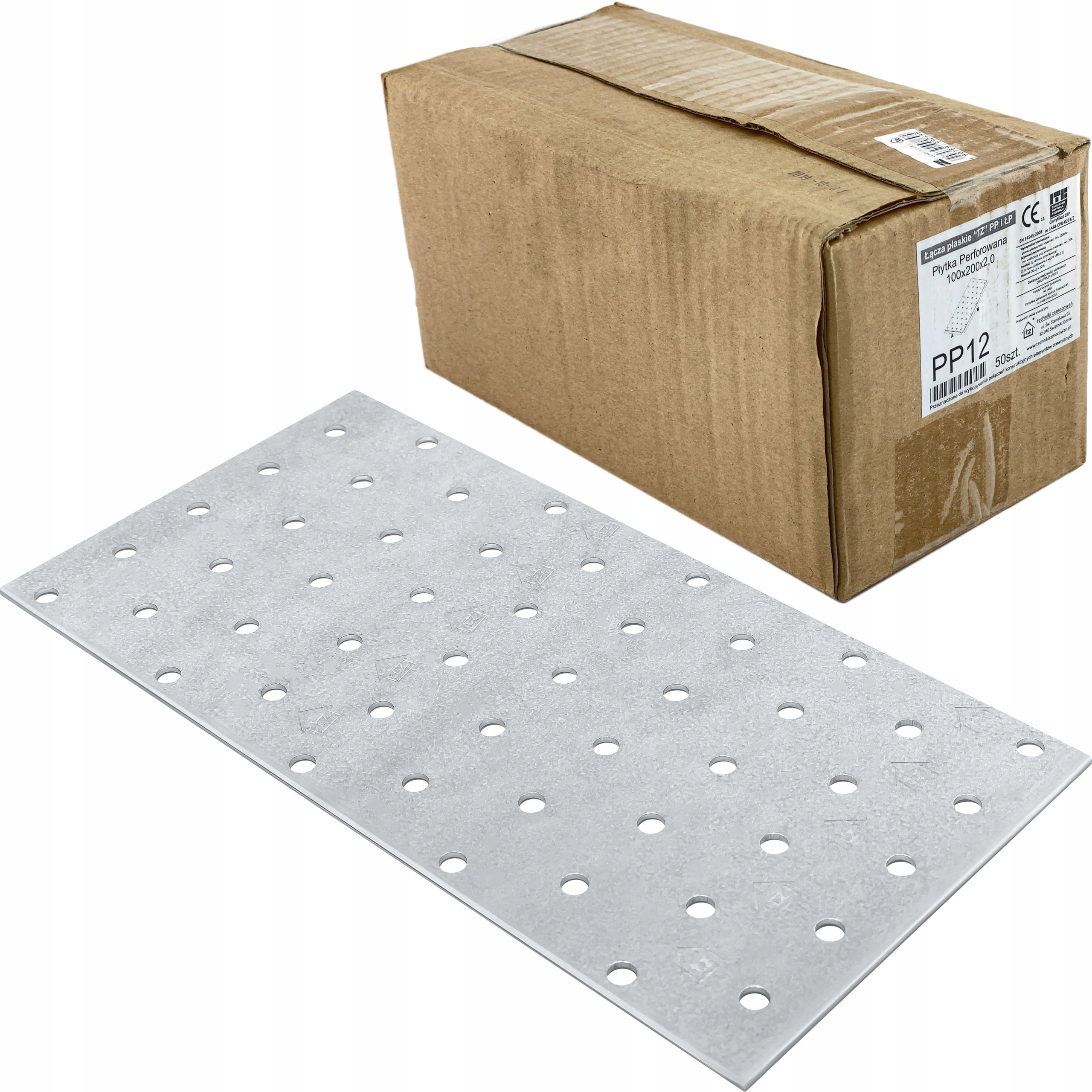 

Łącznik płaski Płytka perforowana PP12 100x200 50s