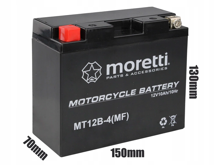 AKUMULATOR ŻELOWY 12V 10Ah BASHAN LONCIN QUAD ATV Numer katalogowy części 003-0001-865