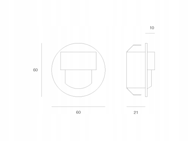 Oprawa LED SKOFF RUEDA MINI INOX 10V biała zimna Waga produktu z opakowaniem jednostkowym 0.06 kg