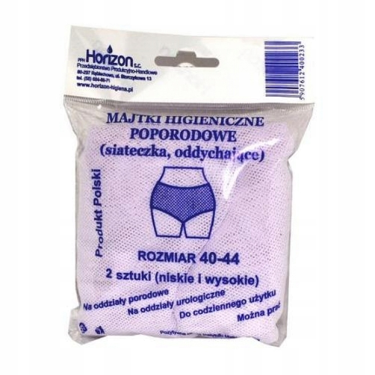 Horizon Majtki Poporodowe Siatkowe r.40-44 2szt EAN (GTIN) 5907612400233