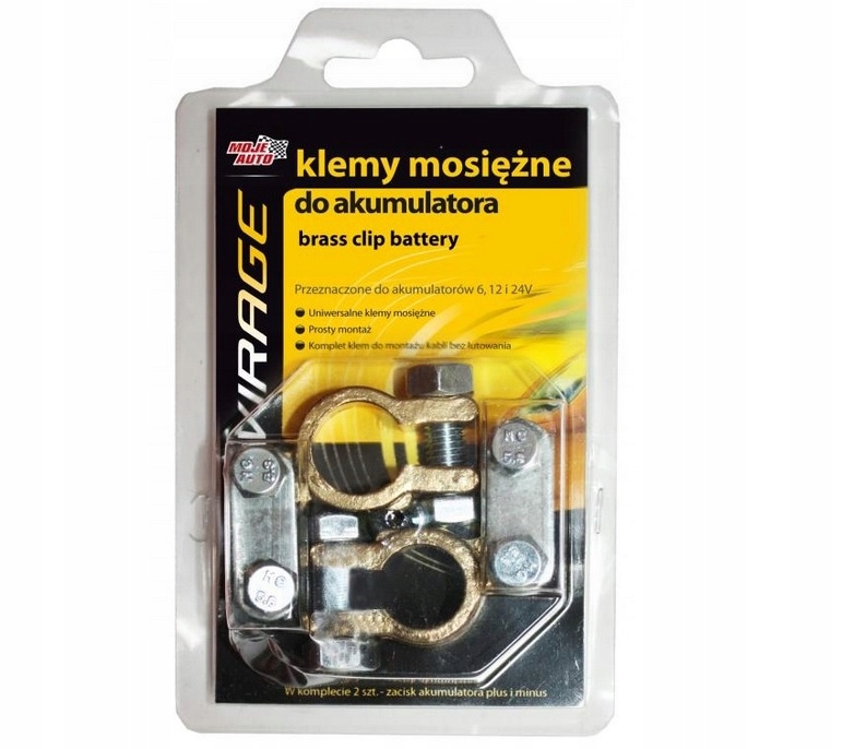 KLEMY MOSIĘŻNE DO AKUMULATORA 2SZT