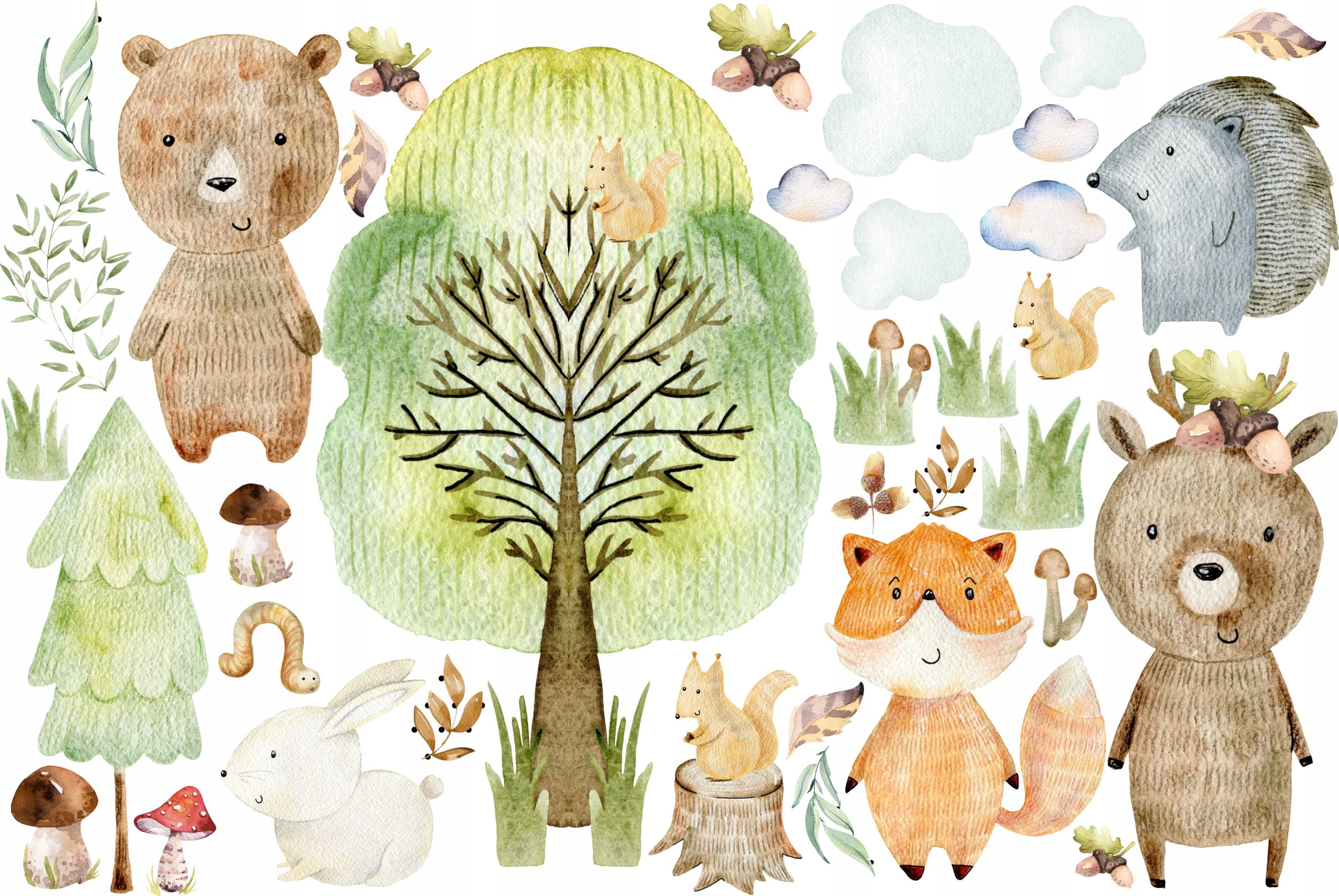 

Naklejki na ścianę zwierzęta leśne Forestland XXL
