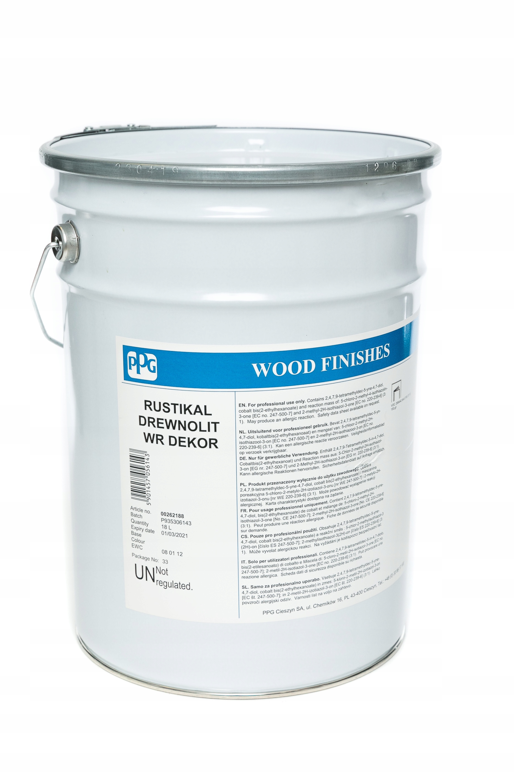 PPG GRUNT WODNY DO DREWNA 18L