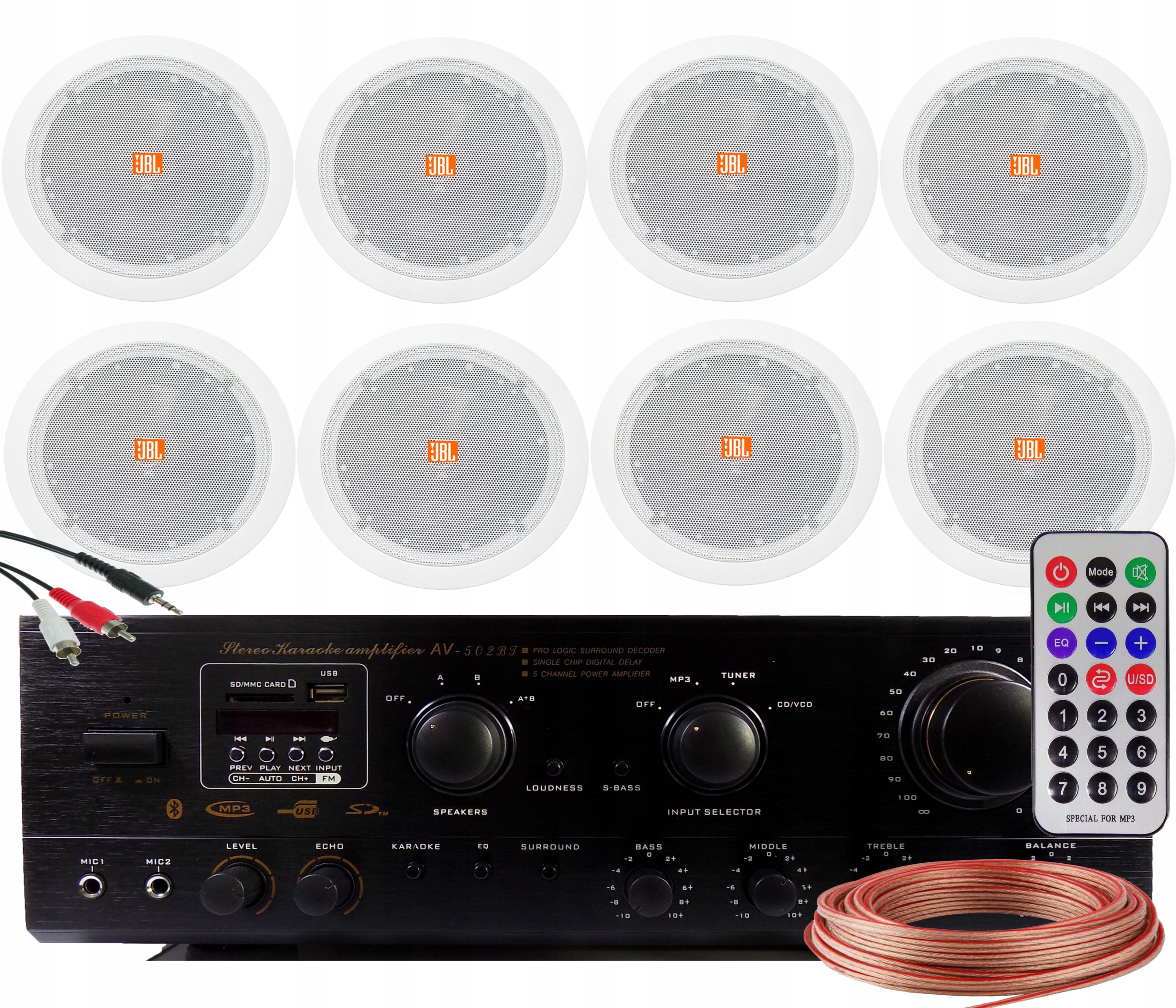 NAGŁOŚNIENIE SUFITOWE JBL 8.0 SALON LOKAL STREFY