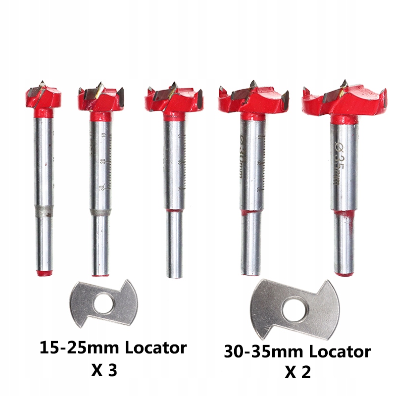 Frez do drewna puszkowy zestaw 5szt 15-35mm węglik Marka inna