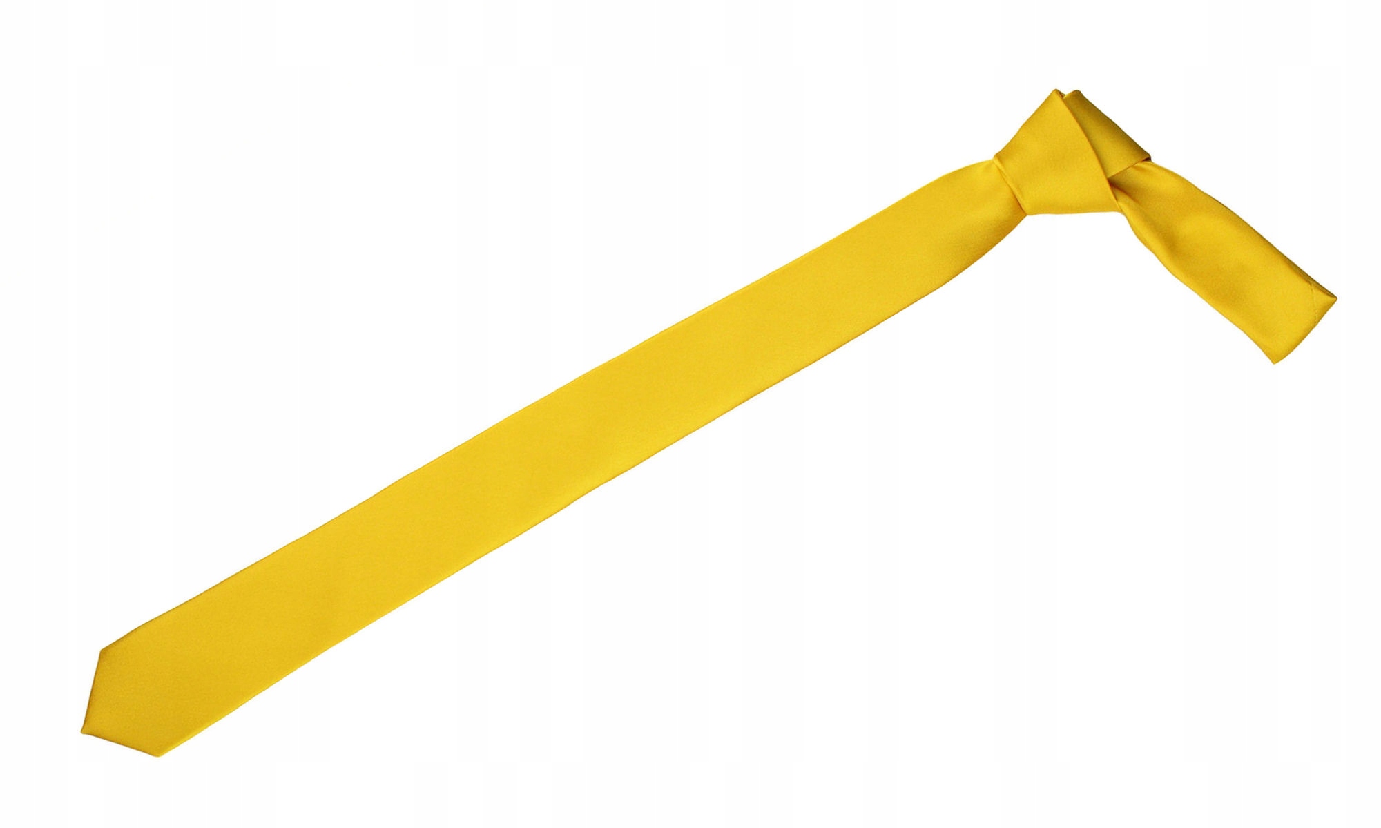 KRAWAT MĘSKI WĄSKI ŚLEDŹ ŚLEDZIK SLIM 5cm MIODOWY Marka Tissino