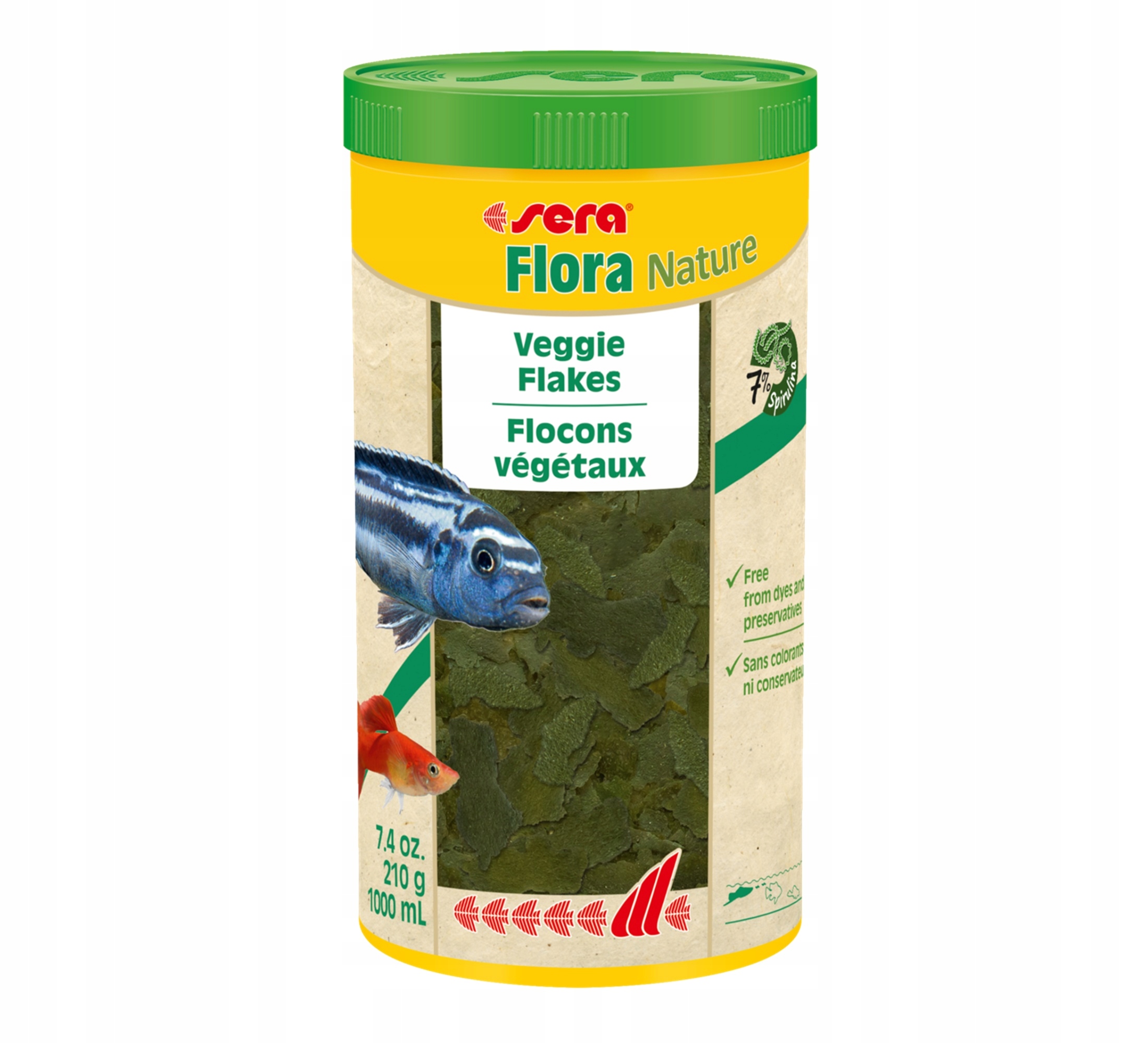 Levně Krmivo pro ryby Sera Flora vločky 1000 g- neoriginální obal