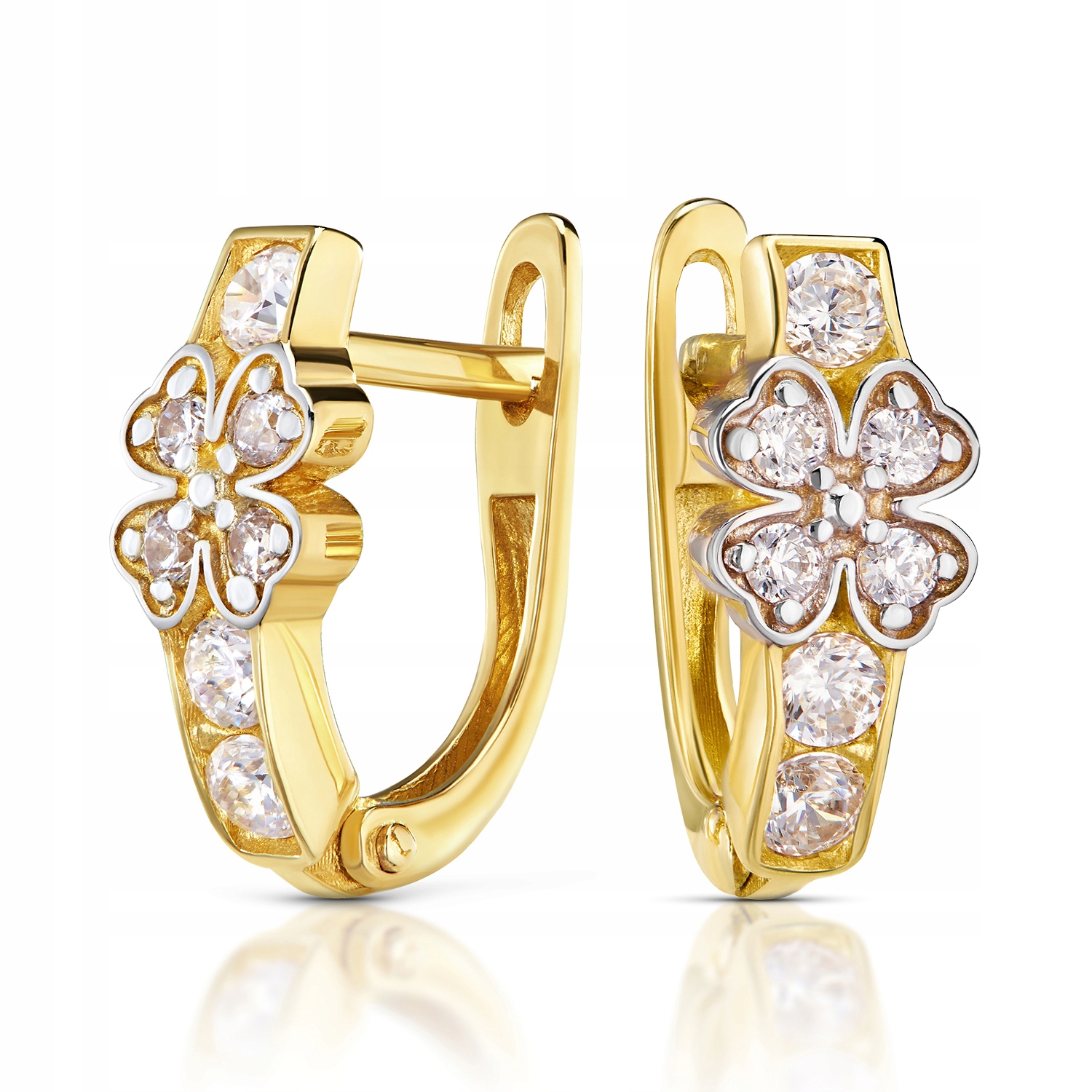 

Złote Kolczyki Z Cyrkoniami Złoto 333 8K 2417-3