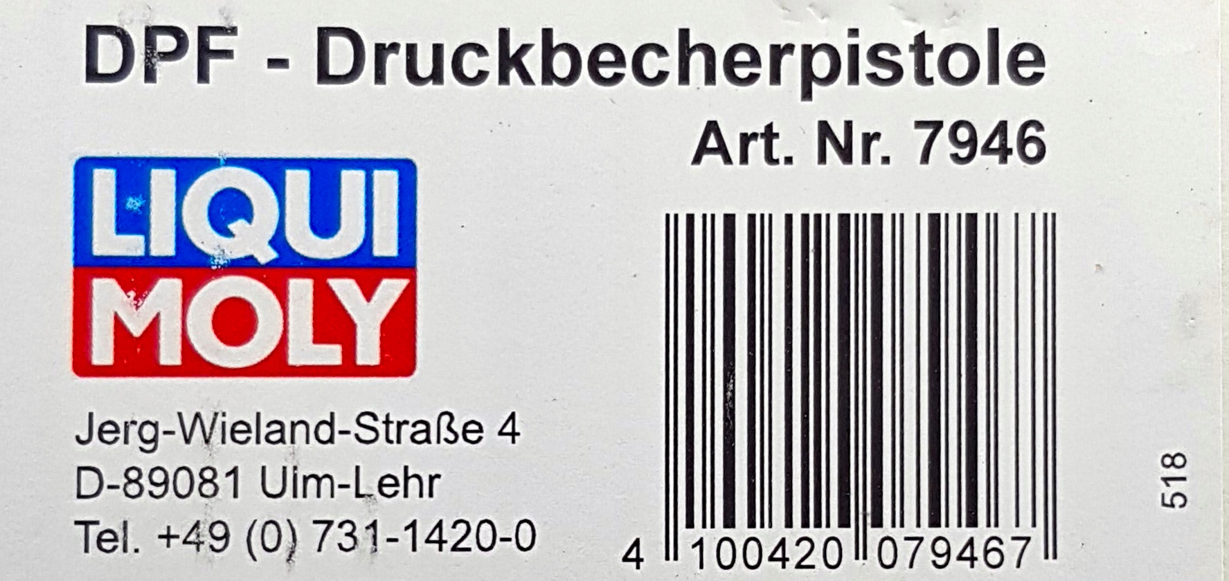 LIQUI MOLY ЧИСТЯЩИЙ ПИСТОЛЕТ DPF 7946