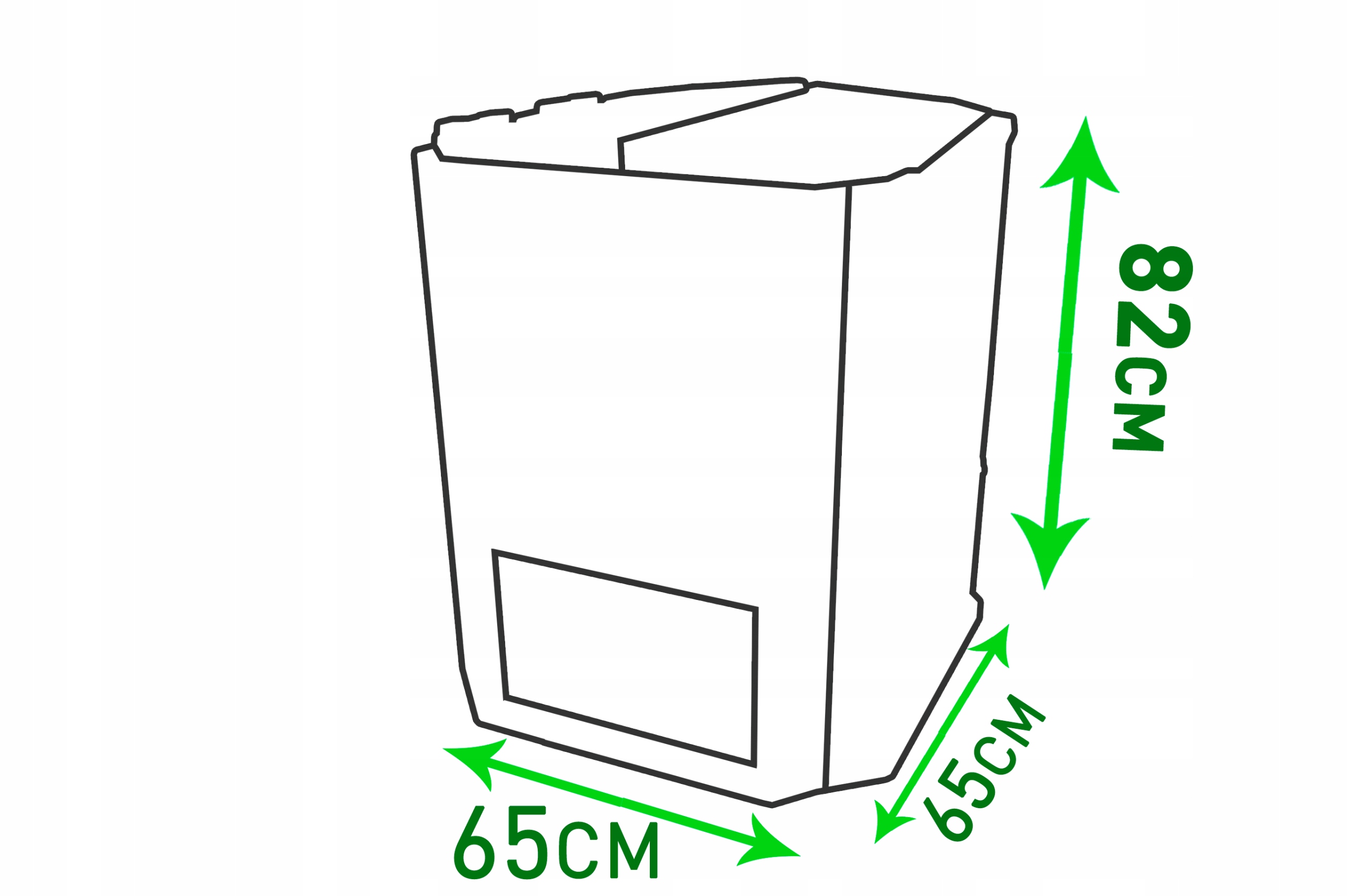 KOMPOSTOWNIK MODUŁOWY 320L CZARNY Multi PATROL POL Kolor czarny