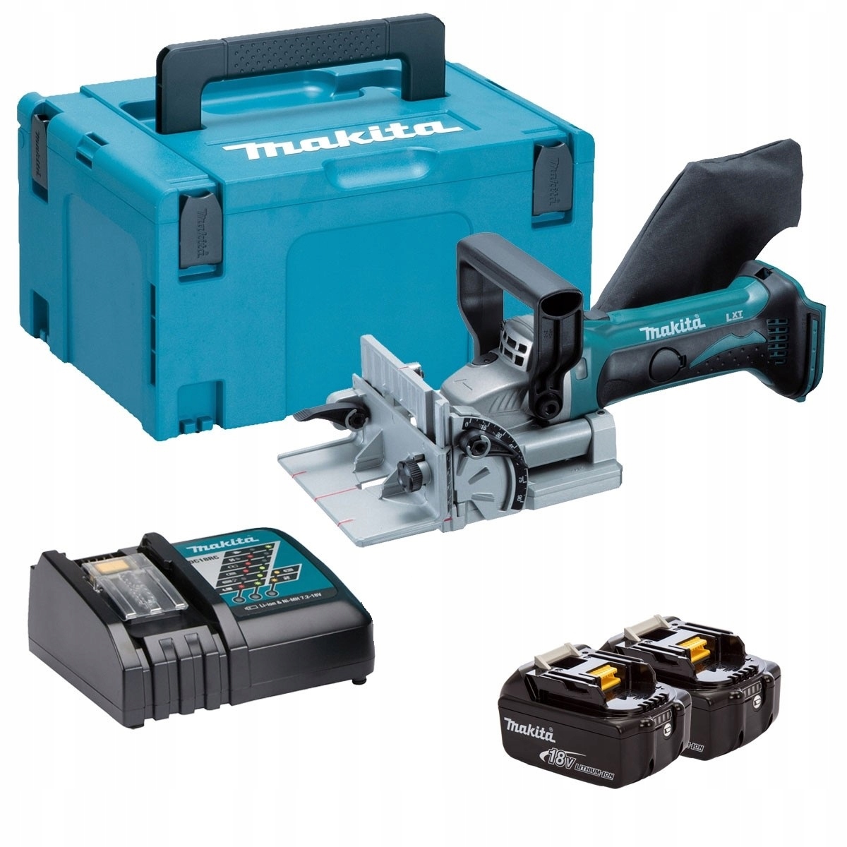 Lamelownica Aku Makita DPJ180RTJ 18V 2 x 5.0 Ah