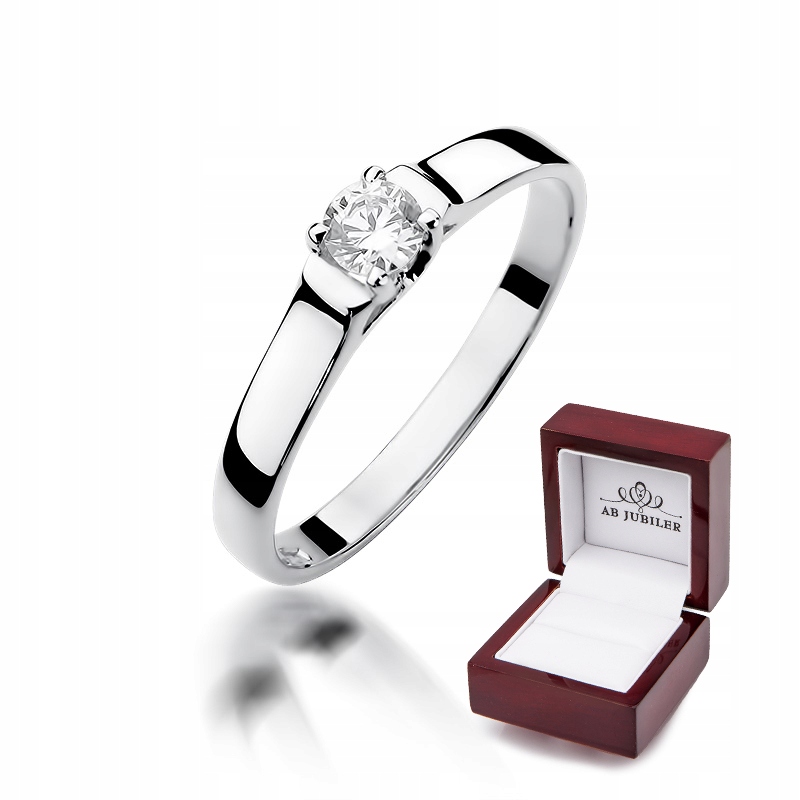 

Pierścionek w Białym Złocie 585 Brylant 0,18ct