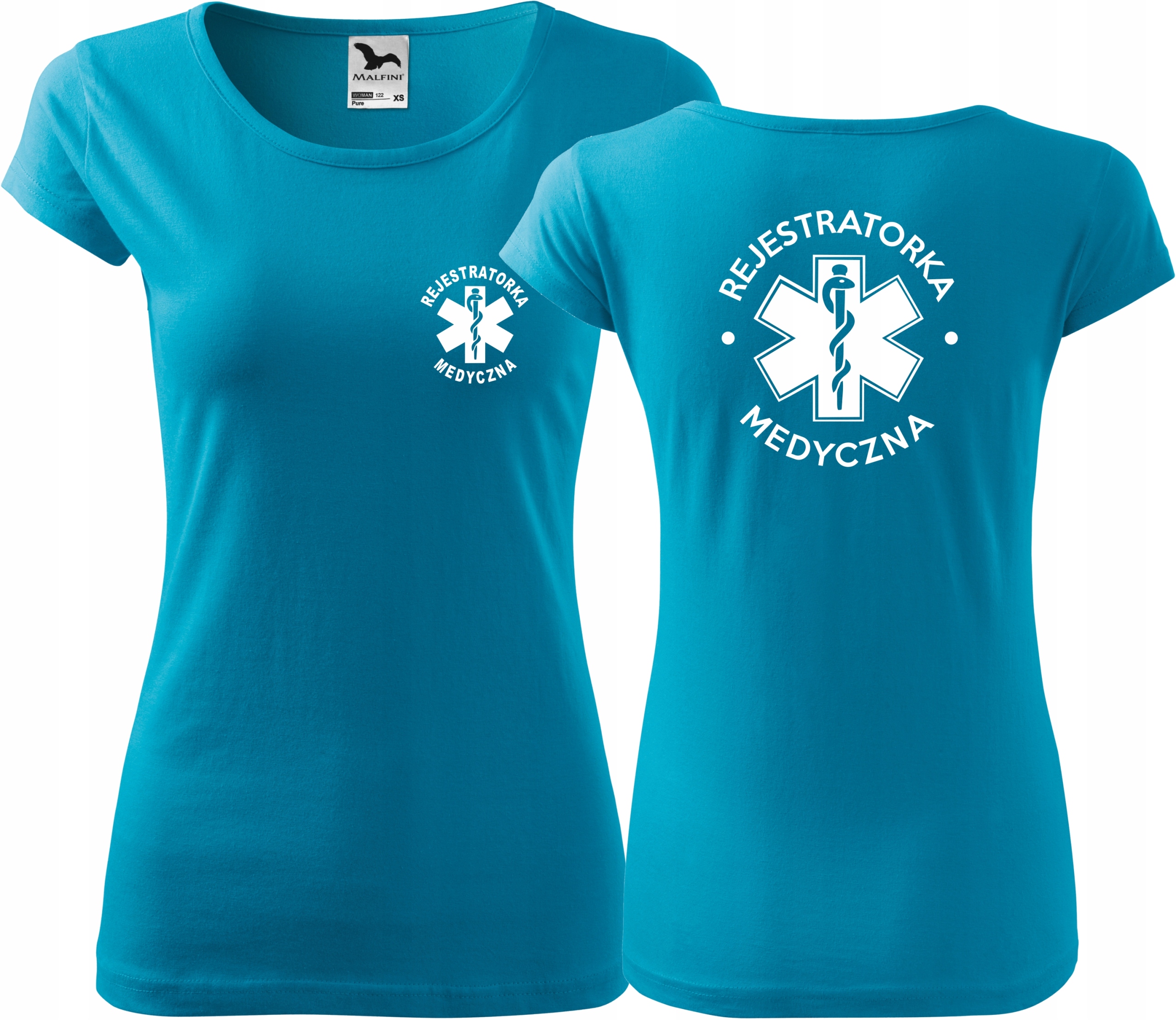 

Damska koszulka Pure nadruk Rejestratorka Medyczna