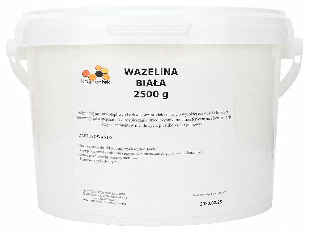

Wazelina Biała Techniczna 2,5kg Bezkwasowa Smar