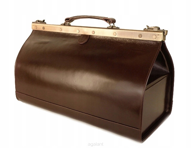 Skórzana Torba lekarska Biglówka 1235 [L] Głębokość produktu 19 cm