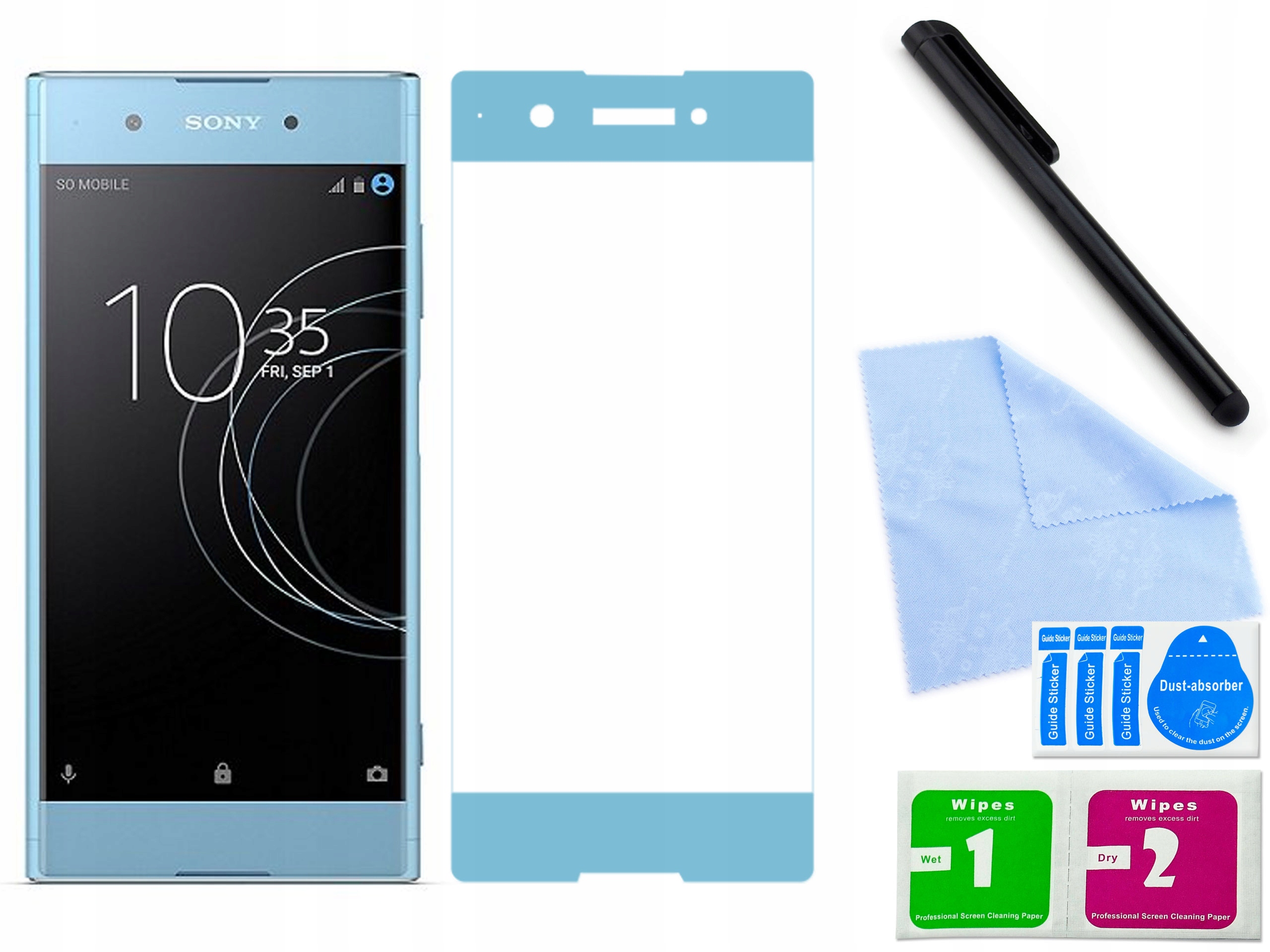 

Szkło 3D,9H, do Sony Xperia XA1 Niebieskie