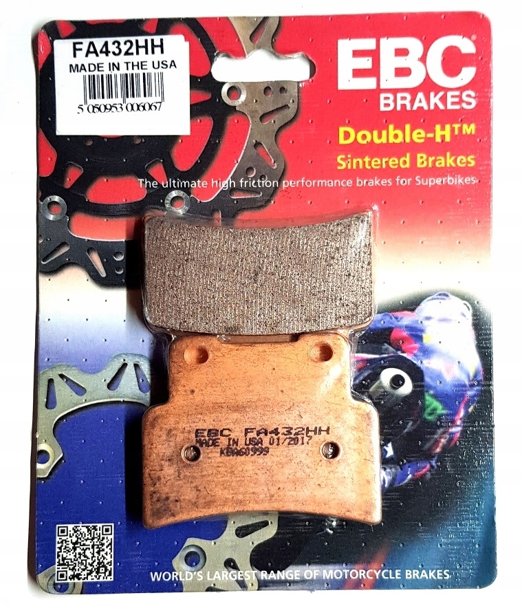 FA432HH - ТОРМОЗНЫЕ КОЛОДКИ ПЕРЕДНИЕ YAMAHA MT-125 YZF-R 125