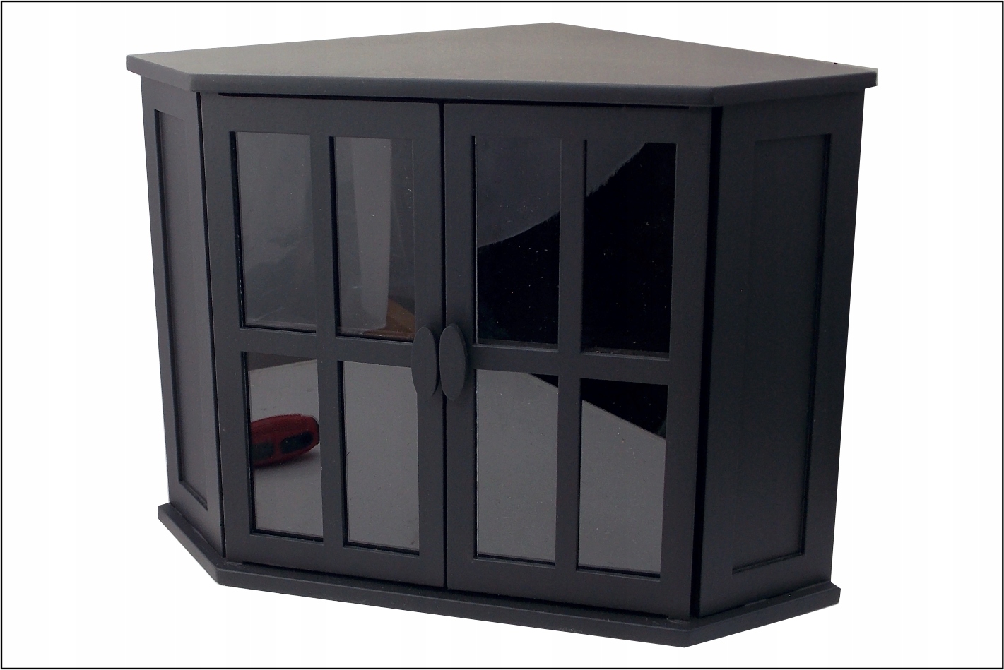 

Chlebak Szafka Narożny Dwupiętrowy Z Szybką Czarny