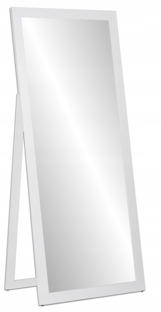 *DUŻE STOJĄCE LUSTRO w białej ramie 160x70 Marka Profilmat