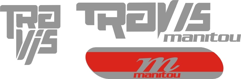 TRAVIS MANITOU naklejki amortyzator widelec 154R