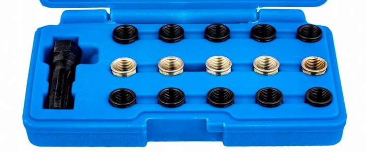 ZESTAW DO NAPRAWY GWINTÓW ŚWIEC ZAPŁONOWYCH 16el. Marka inna