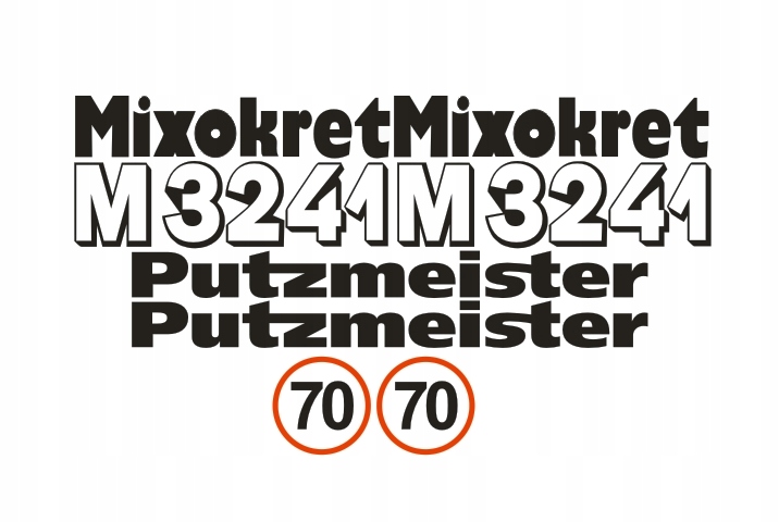 Samolepky s nálepkou Mixokret M3241