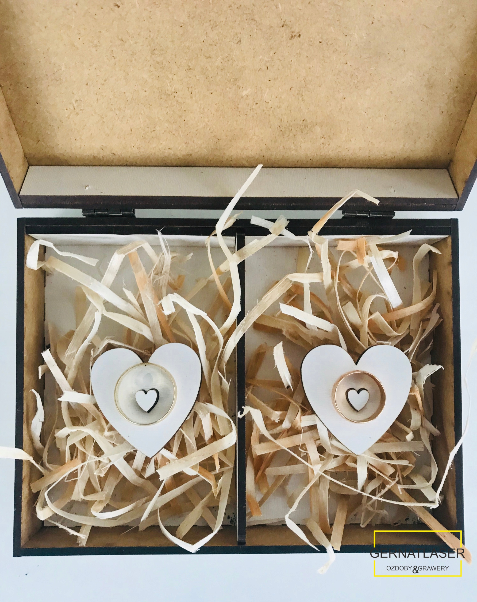 Pudełko Na Koperty i Obrączki Rustykalne KOMPLET Rodzaj pudełko z mchem