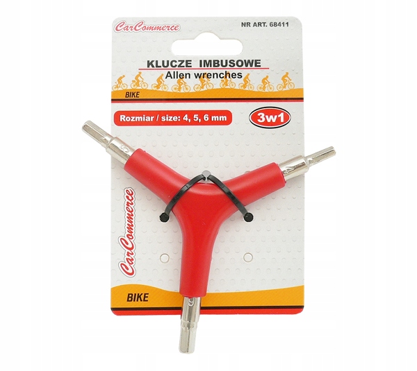 

Klucz Imbusowy Rowerowy Potrójny Trójnik 4 5 6 MM