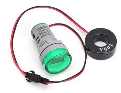 AMPEROMIERZ 100A LED 22mm MIERNIK MAŁY WSKAŹNIK Z