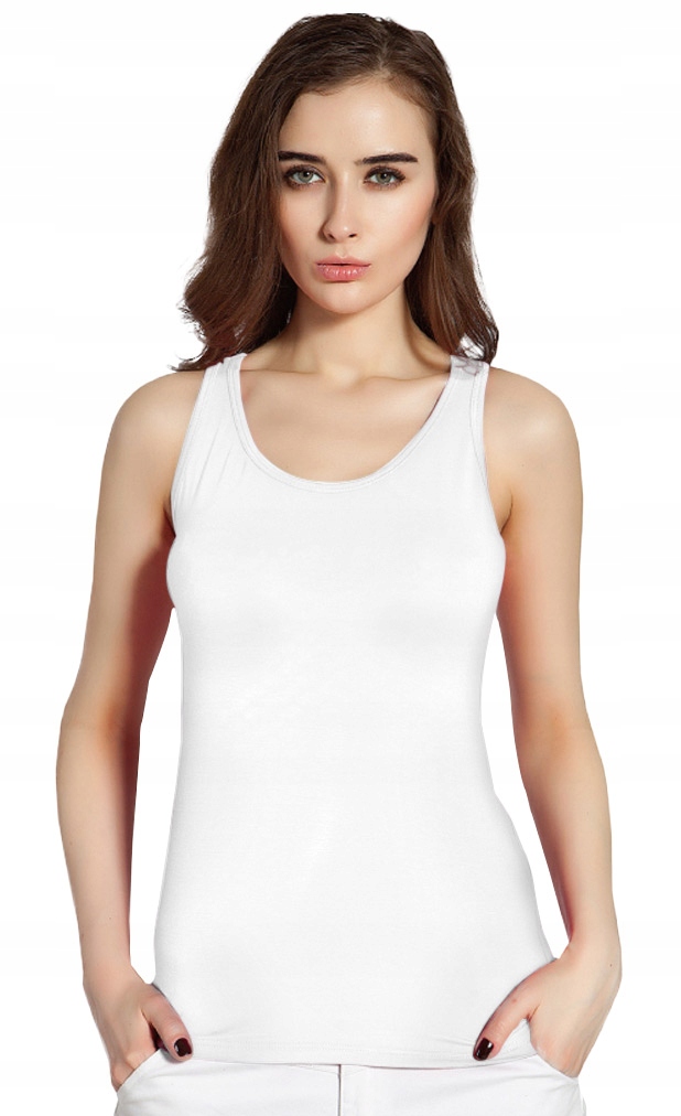 

Top Koszulka Bluzka Damska Bokserka 801 r XL biała