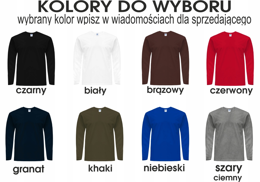 KOSZULKA męska DŁUGI RĘKAW BEZ do NADRUKU JHK M Marka JHK