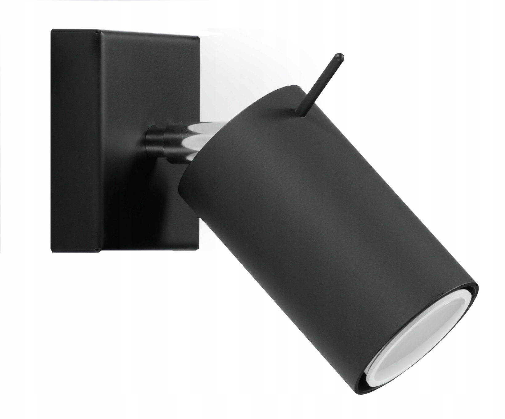 

Nowoczesna Lampa Kinkiet Ring 1 Czarny Tuba Sollux