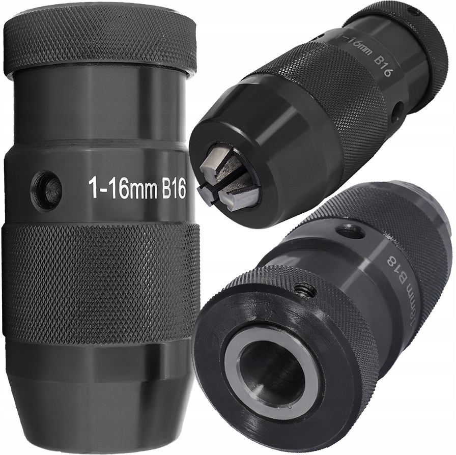 

Uchwyt Wiertarski Samozaciskowy B16 1-16mm Głowica