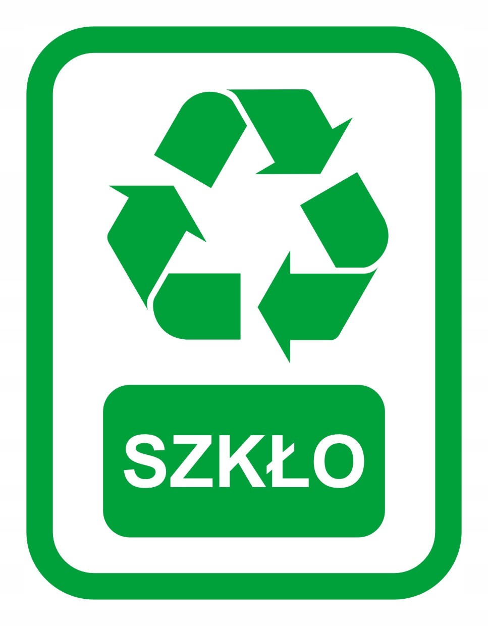 

Naklejka Na Kosze Kontener Na Śmieci Szkło 20x15
