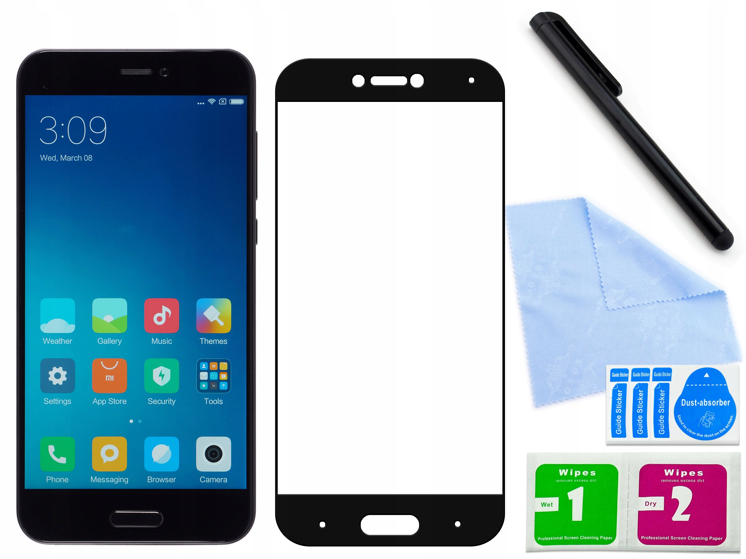 

Szkło 3D 9H hartowane do Xiaomi Mi 5c Czarne