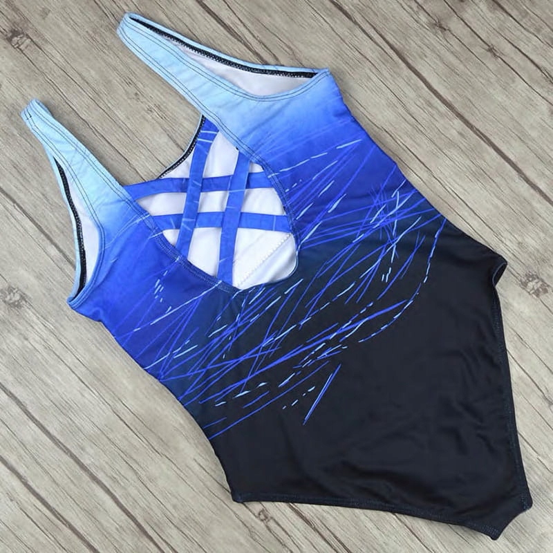 JEDNOCZĘŚCIOWY KOSTIUM KĄPIELOWY NIEBIESKI MAUI L Model P42