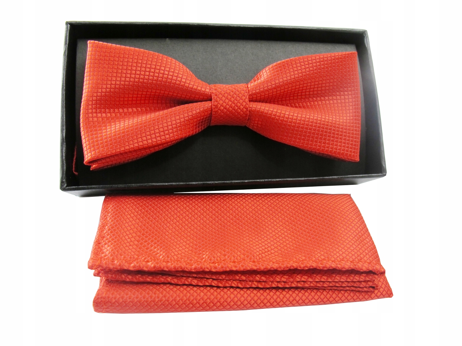 

Muszka Mucha Męska + Poszetka + pudełko Czerwona.