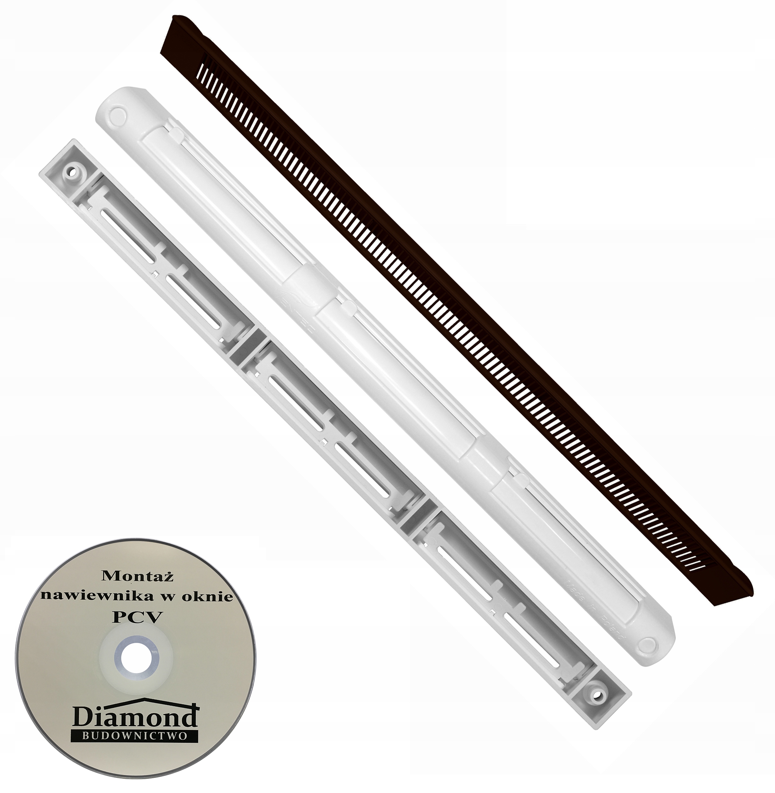 Nawiewnik do okna VENTEC VT 101 CIEMNY BRĄZ/BIAŁY