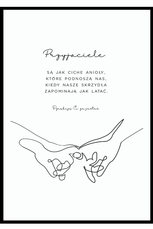 

30x40 Plakat cytat podziękowanie dla Przyjaciela