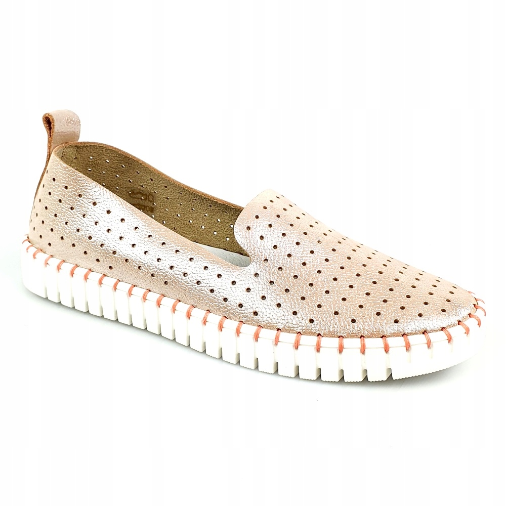 

Nessi 18390 miękkie mokasyny slip on róż Ct 37