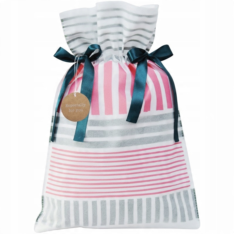 

Torba Worek Prezentowy Pastelowe Paski 30x45