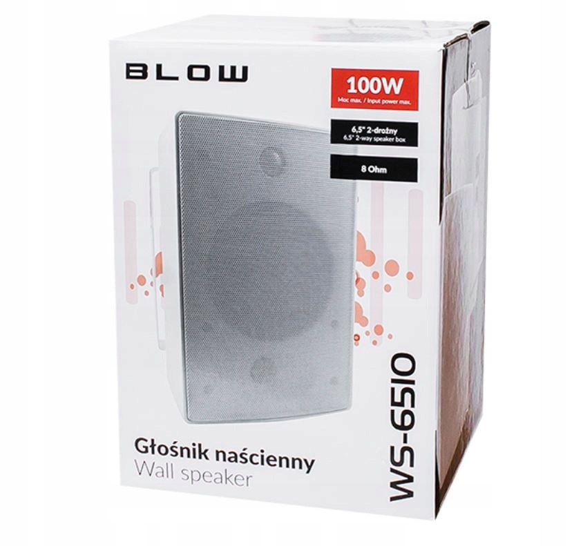 GŁOŚNIK NAŚCIENNY do DYSKOTEKA RESTAURACJA 100W ZEWNĘTRZNY CEWKA ALUMINIOWA Kod producenta GŁOŚNIK NAŚCIENNY WS6510 100W ZEWNĘTRZNY BLOW