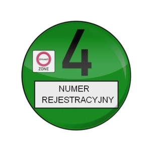 Plakietka ekologiczna Euro 4 do strefy ochrony środowiska