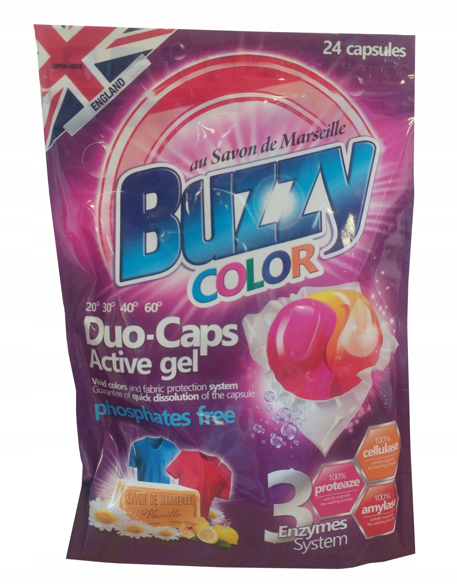 

Buzzy Kapsułki do prania Kolor 24szt Anglia